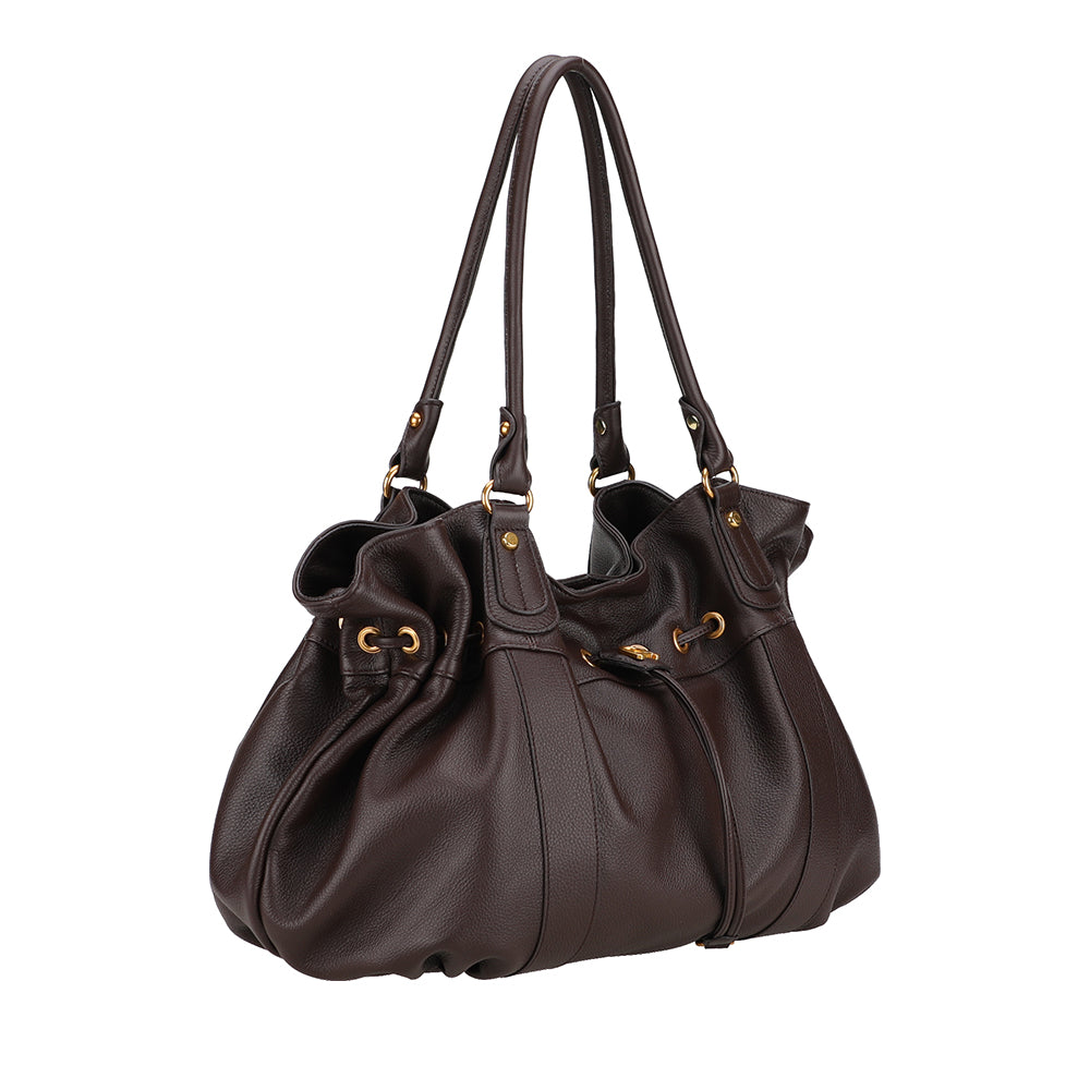 Camille XL leather shoulder bag