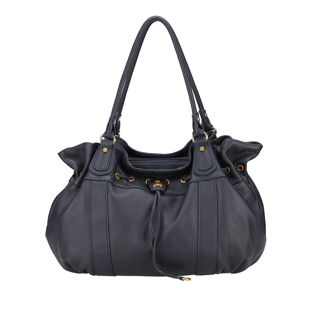 Camille XL leather shoulder bag