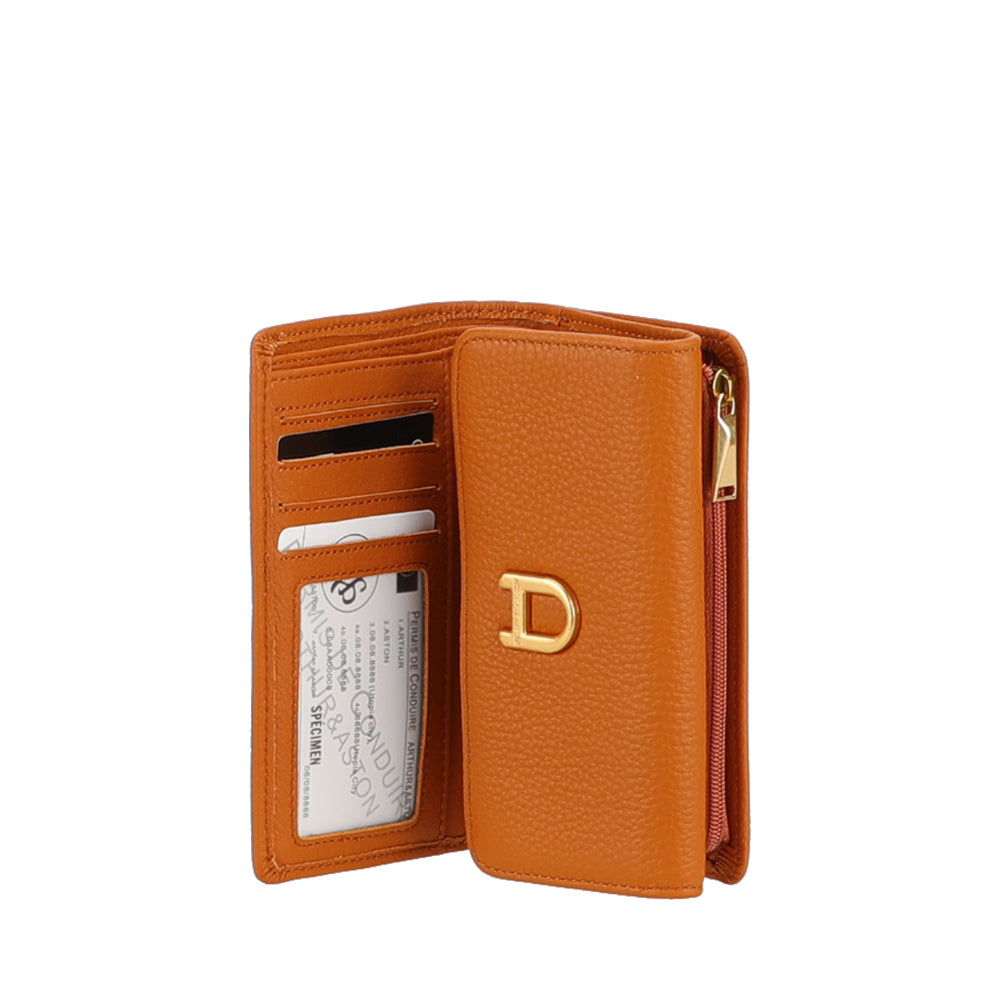 Camille compact leather wallet
