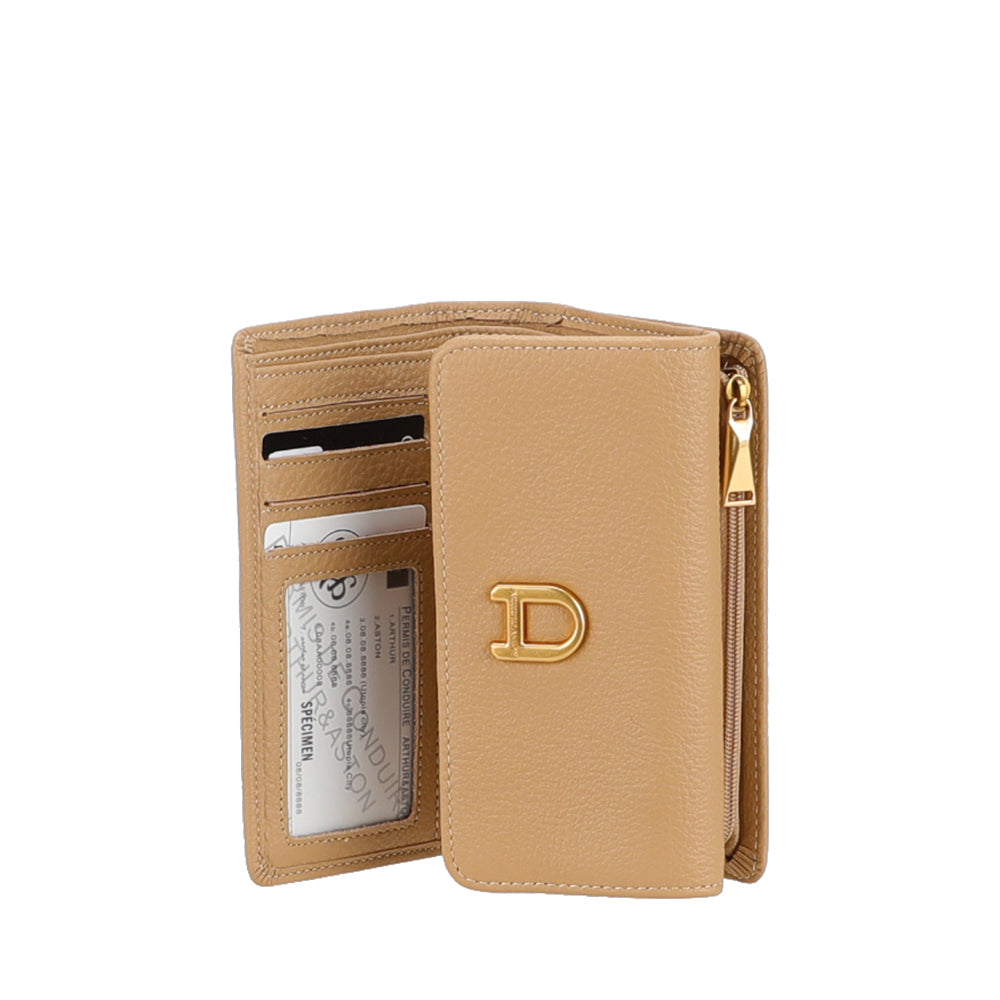 Camille compact leather wallet