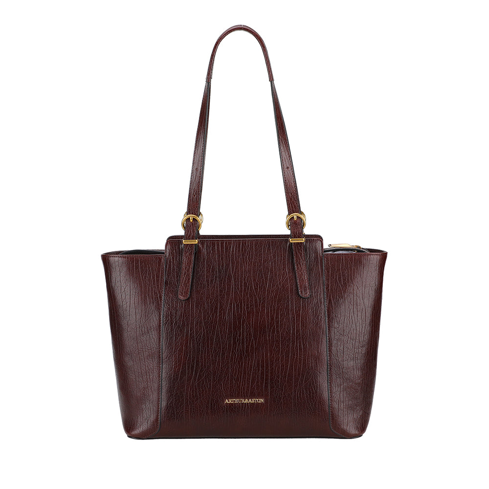 Paula leather trapezoid shoulder bag