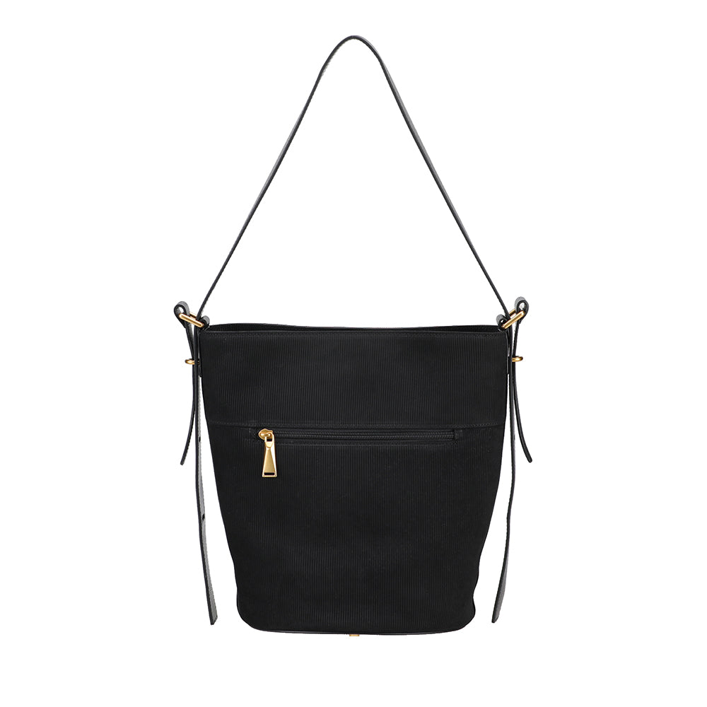 Sac épaule Adonira cuir côtelé