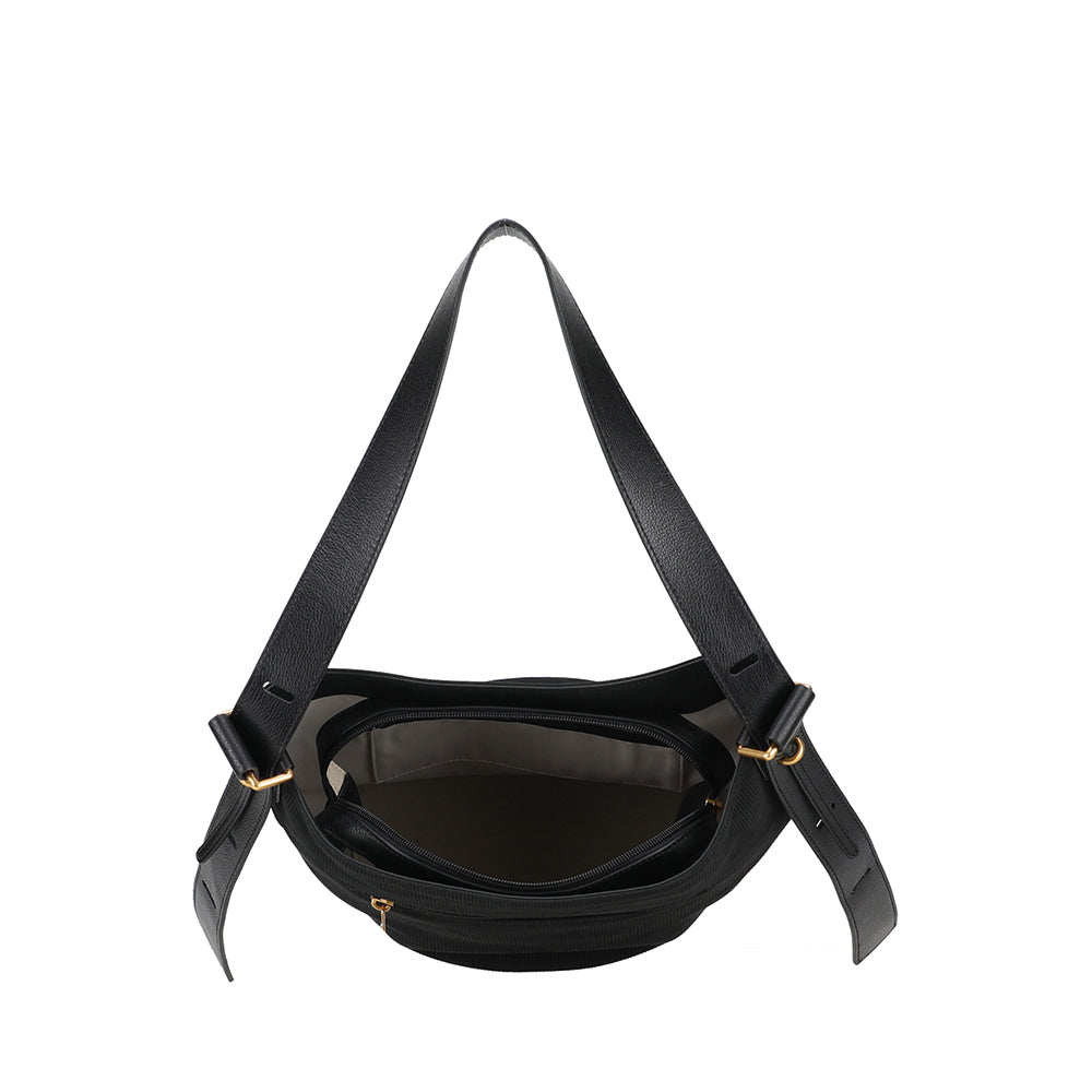 Sac épaule Adonira cuir côtelé