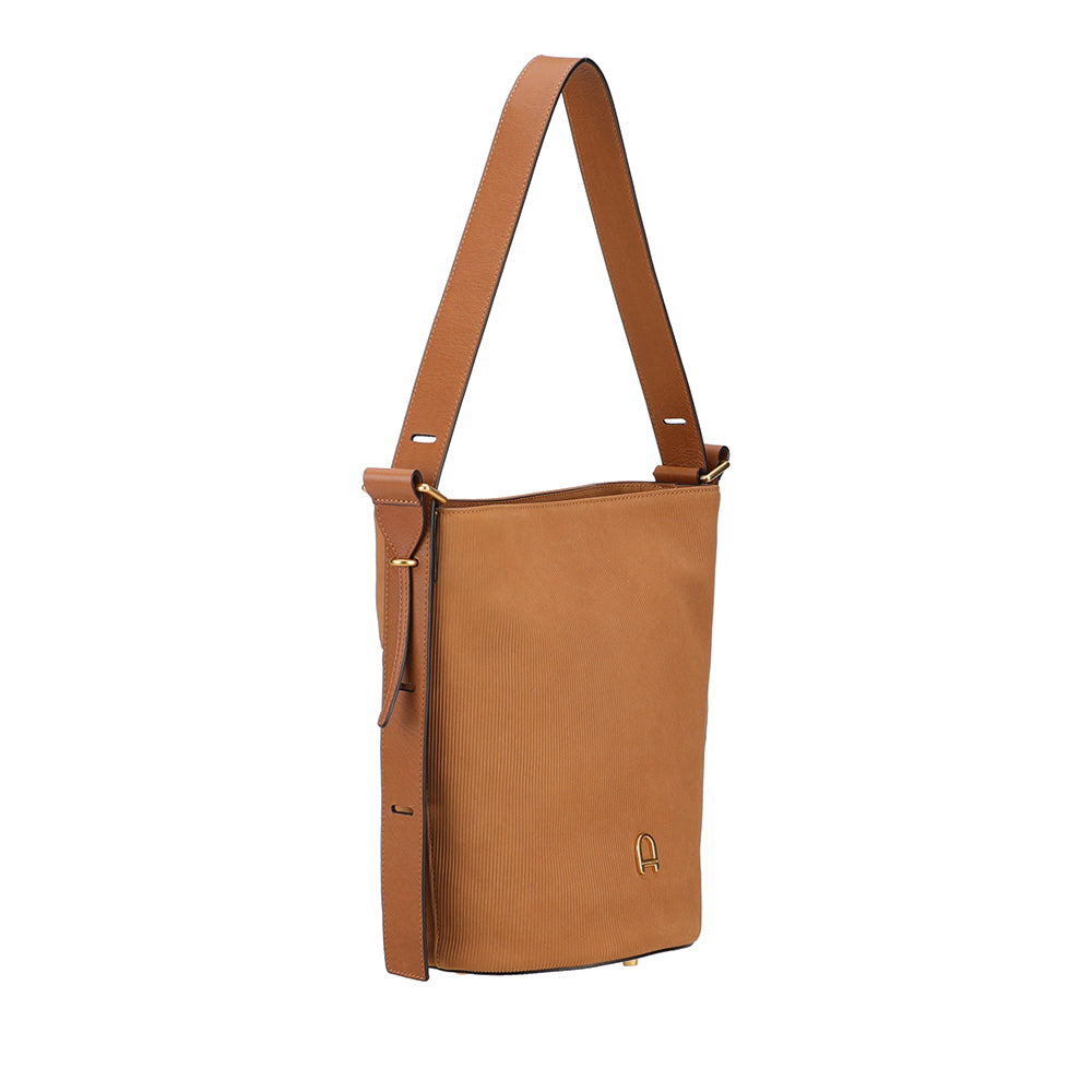 Sac épaule Adonira cuir côtelé