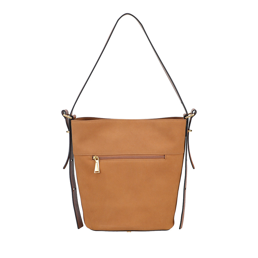 Sac épaule Adonira cuir côtelé
