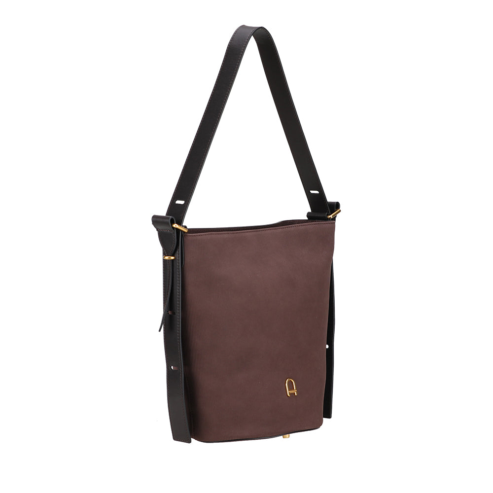 Sac épaule Adonira cuir côtelé