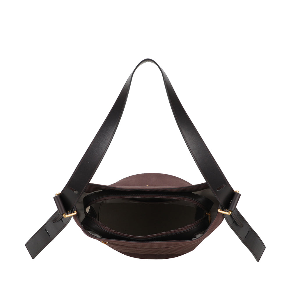 Sac épaule Adonira cuir côtelé