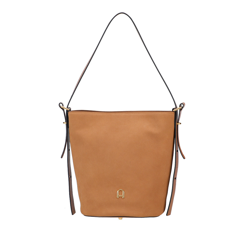 Sac épaule Adonira cuir côtelé