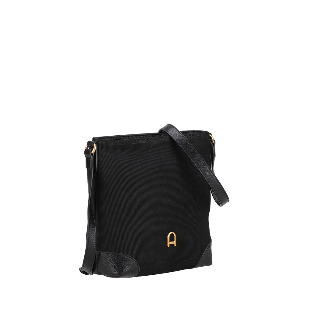 Adonira ribbed leather shoulder bag