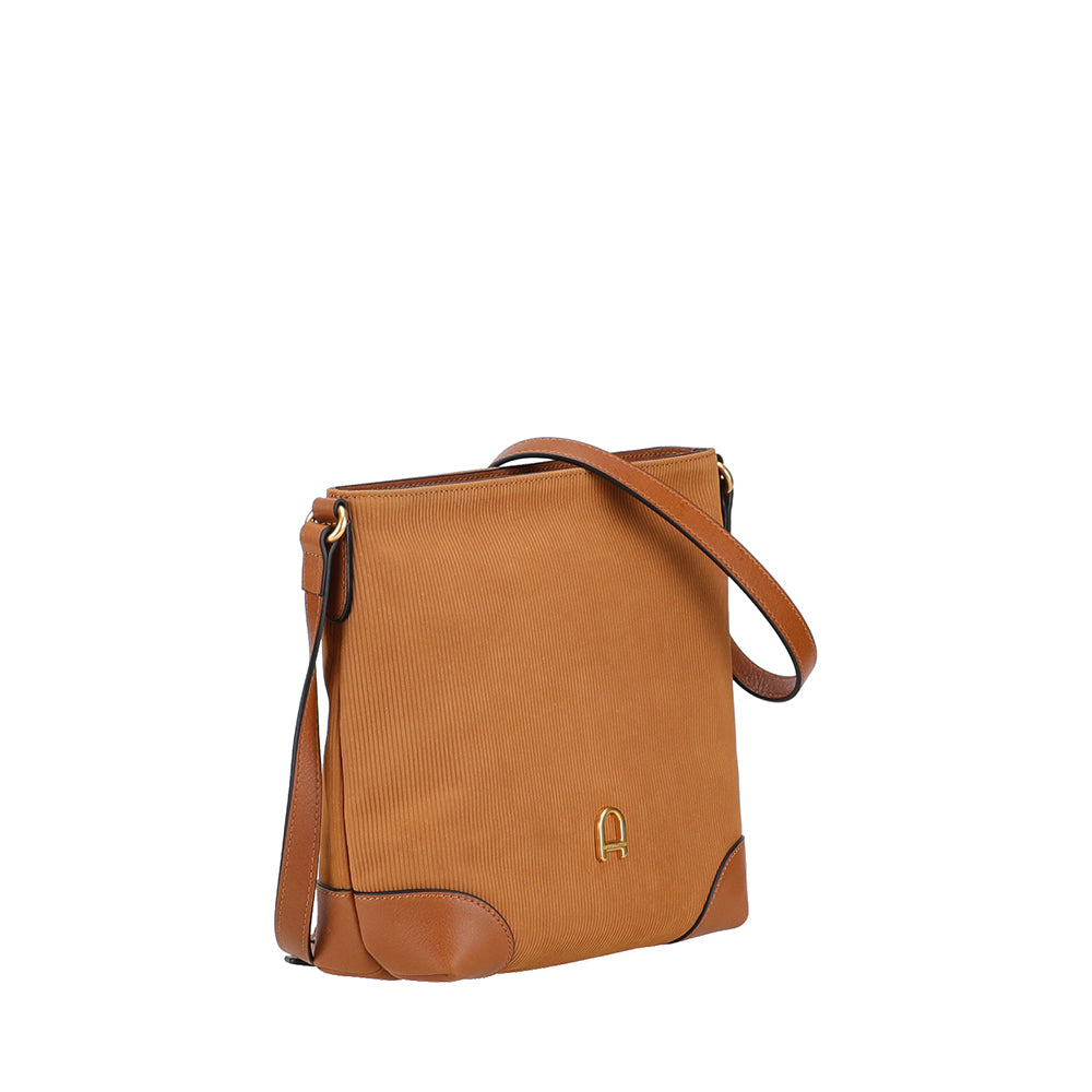 Adonira ribbed leather shoulder bag