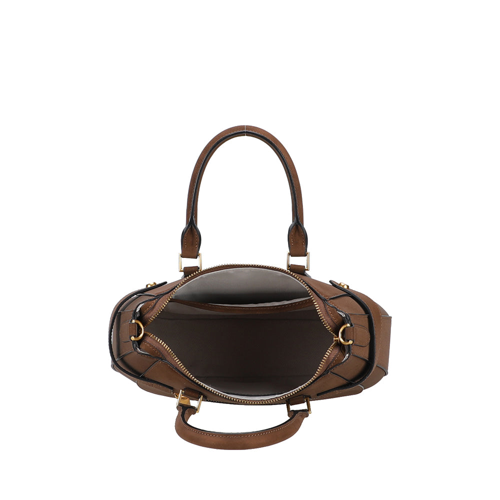 Madelena split leather handbag