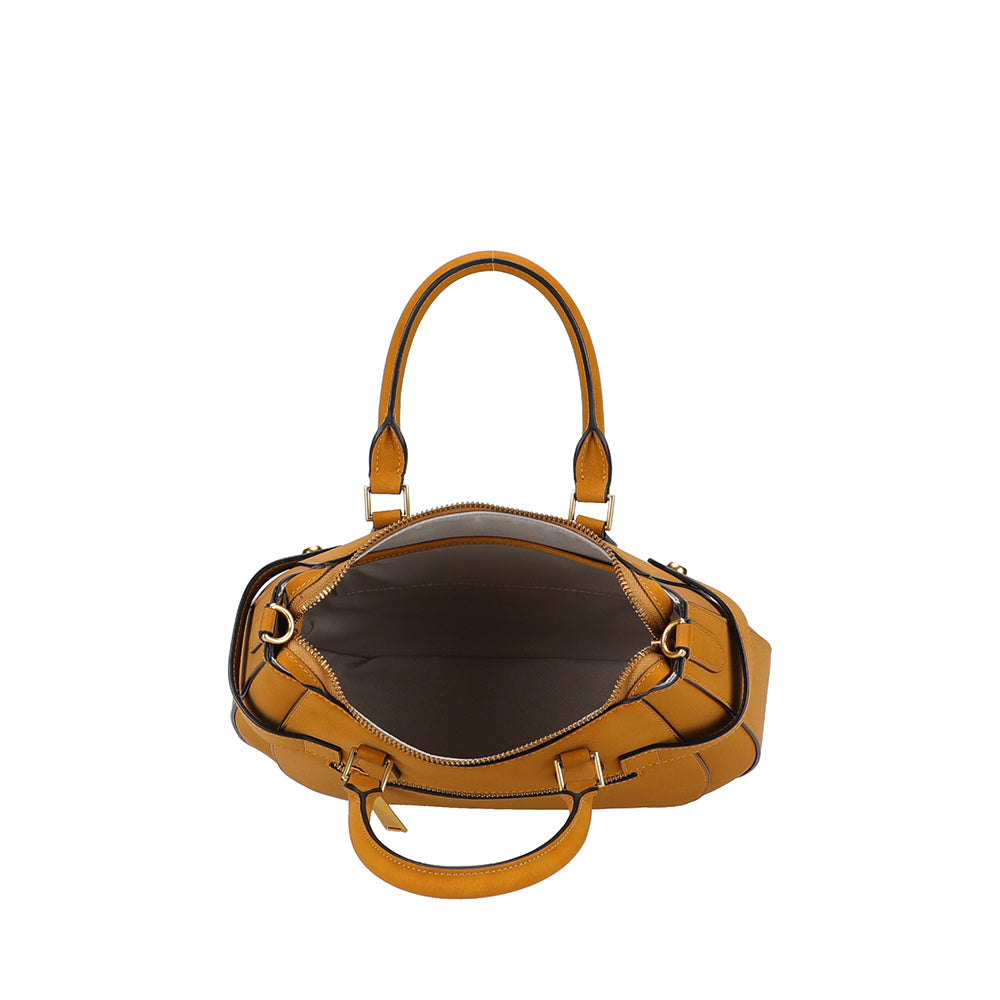 Madelena split leather handbag