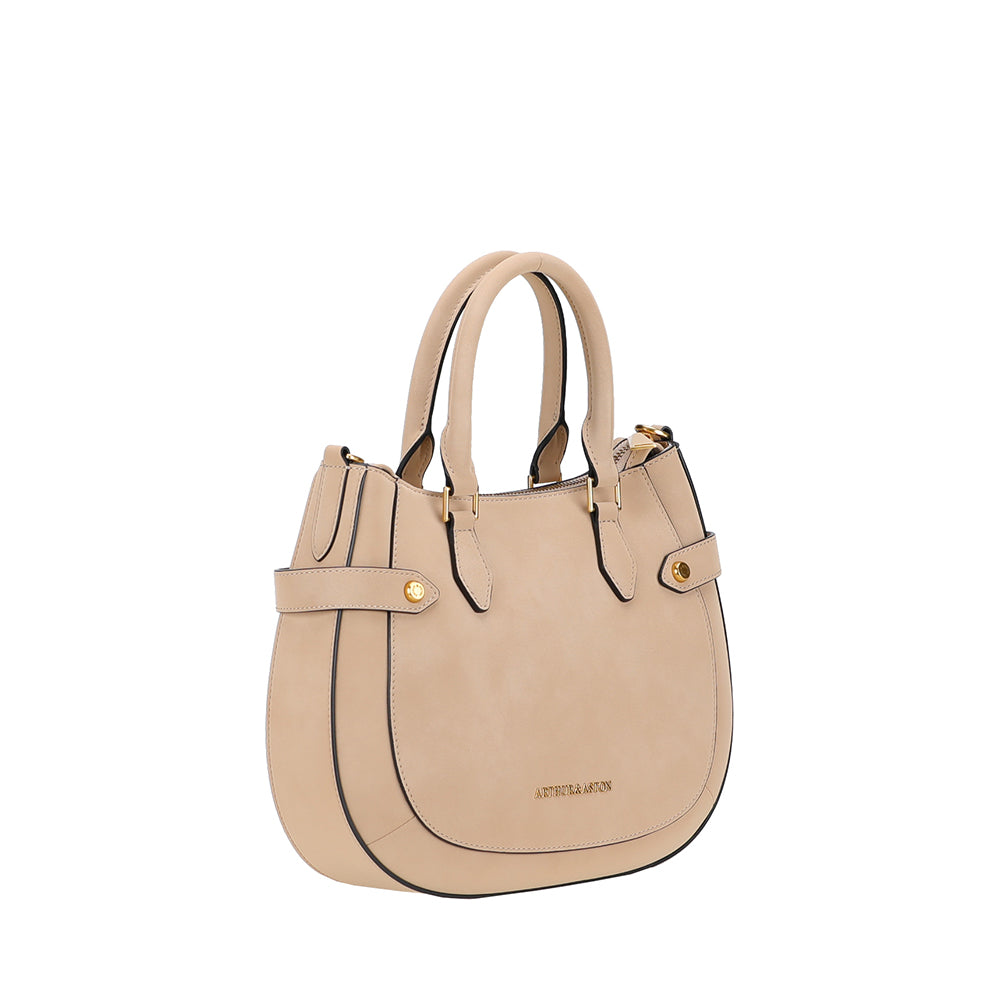 Madelena split leather handbag