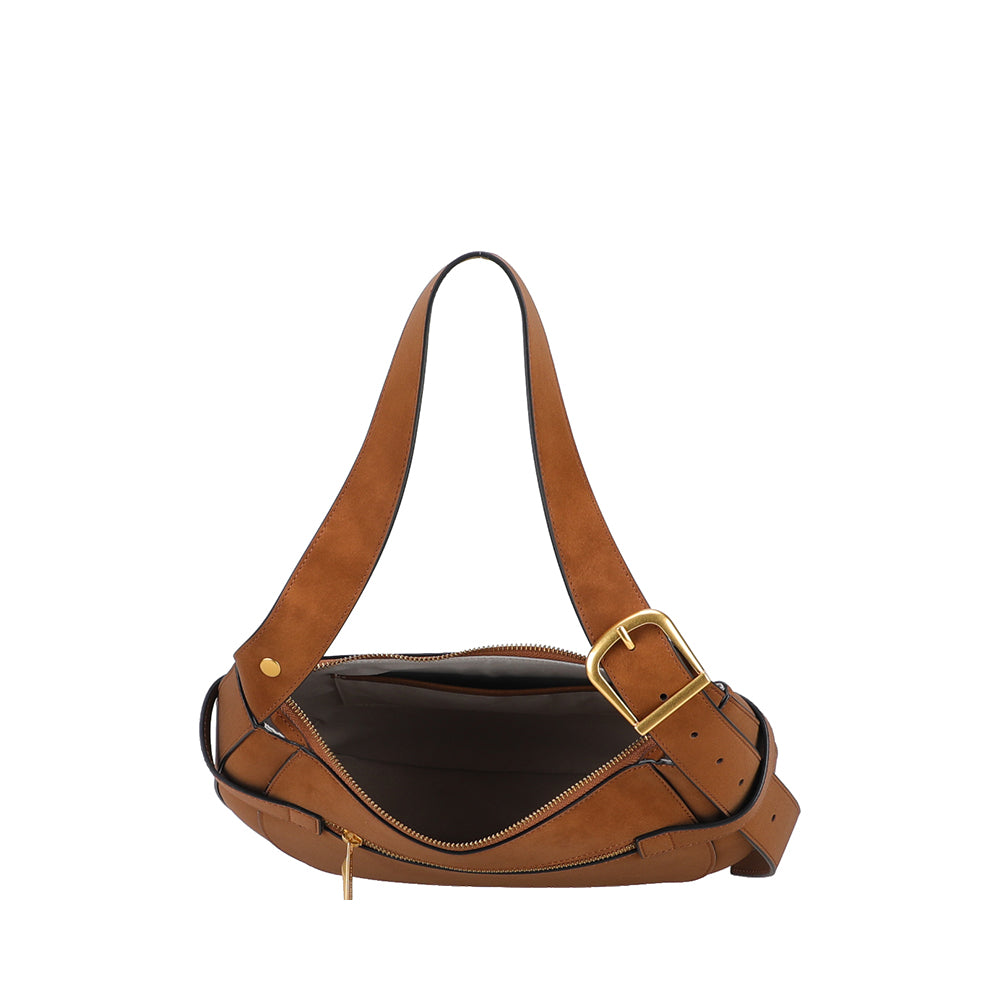 Sac épaule croûte de cuir Madelena