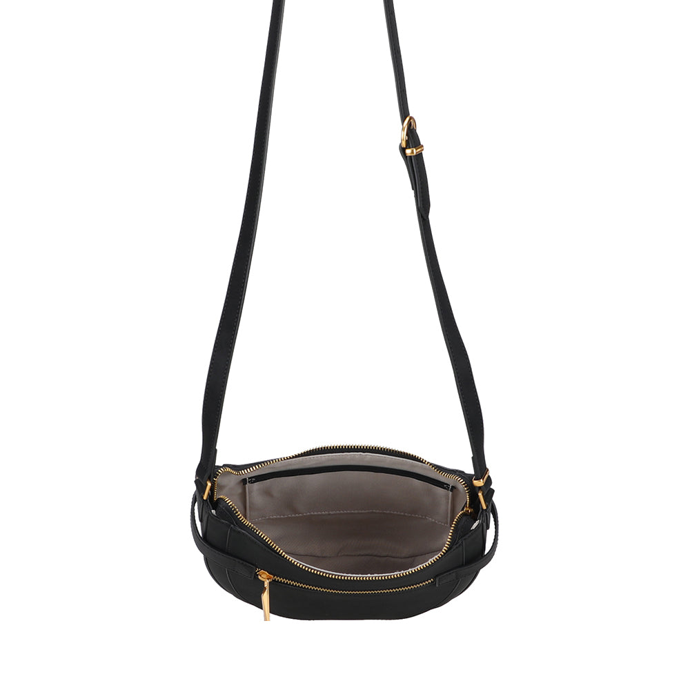 Madelena split leather shoulder bag