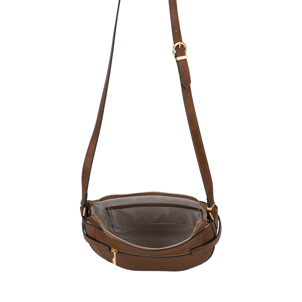 Madelena split leather shoulder bag