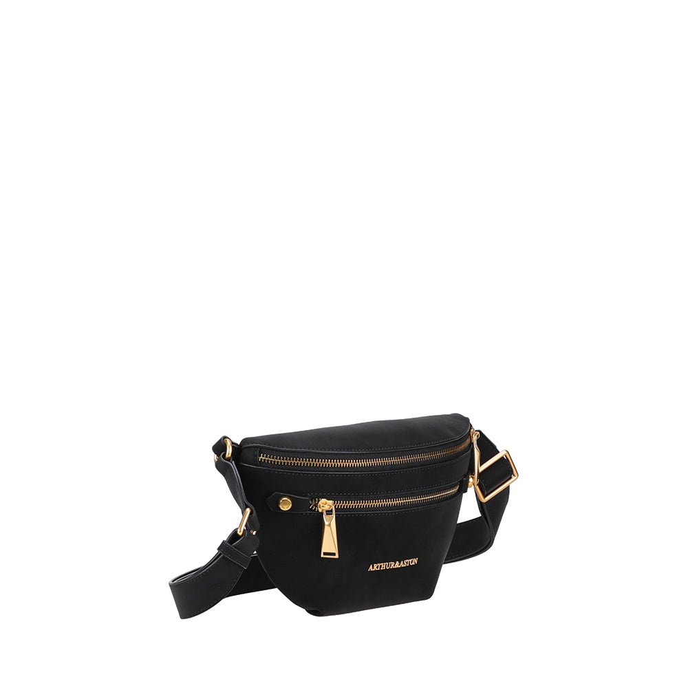 Sac banane croûte de cuir Madelena