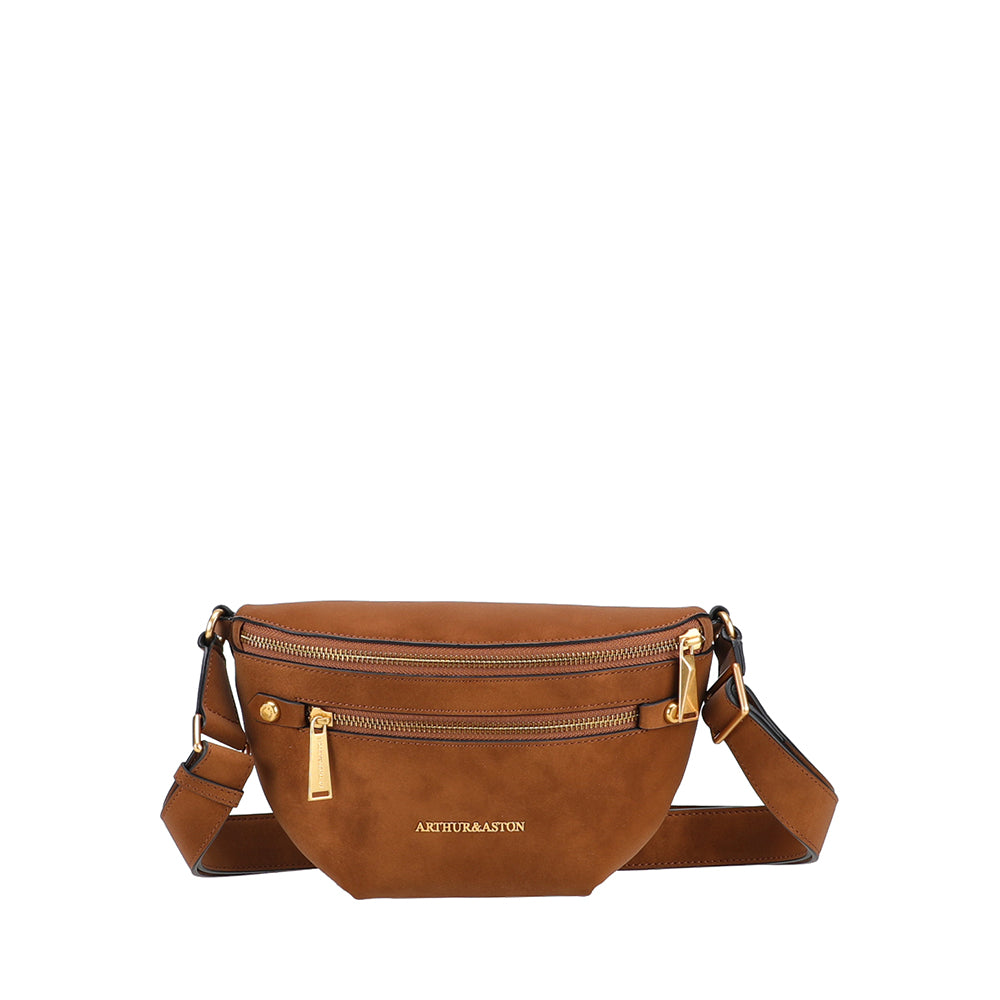 Sac banane croûte de cuir Madelena