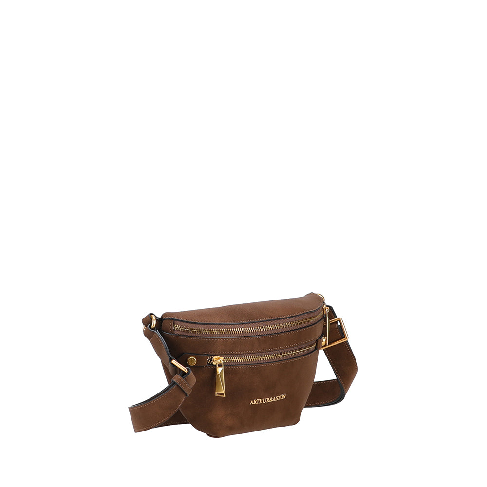 Sac banane croûte de cuir Madelena