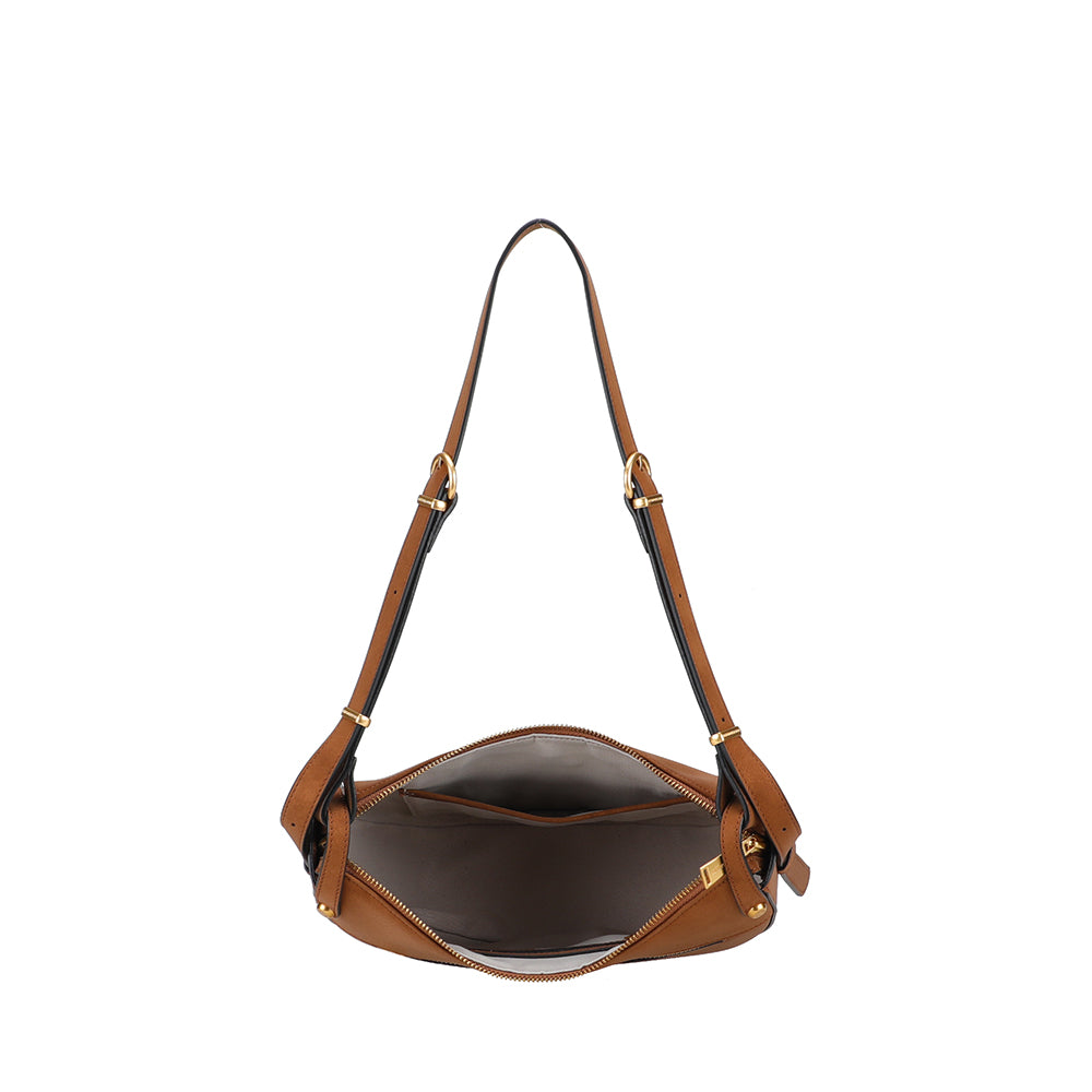 Sac épaule bandoulière croûte de cuir Madelena