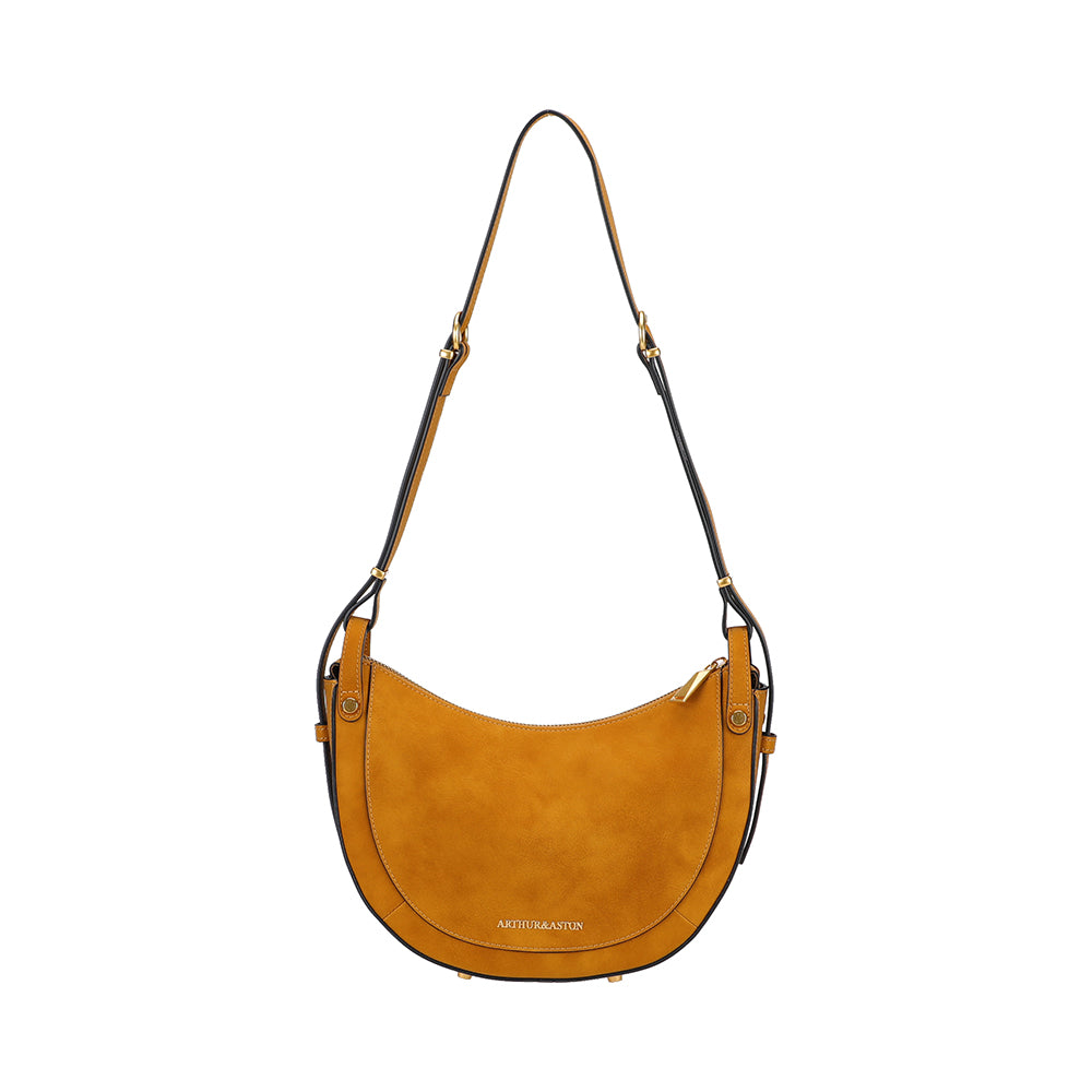 Madelena split leather shoulder bag