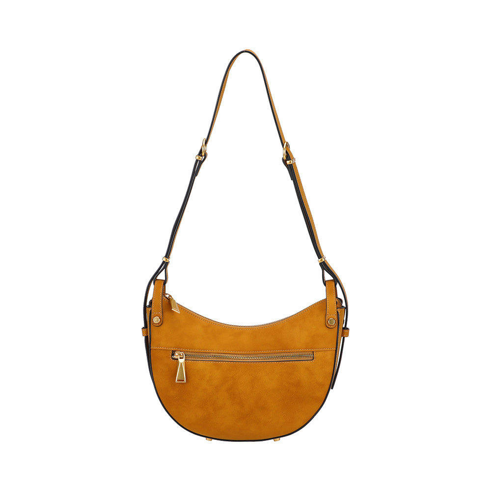 Madelena split leather shoulder bag