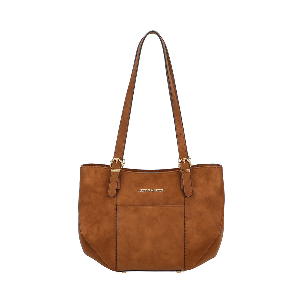 Madelena M tote bag in split leather