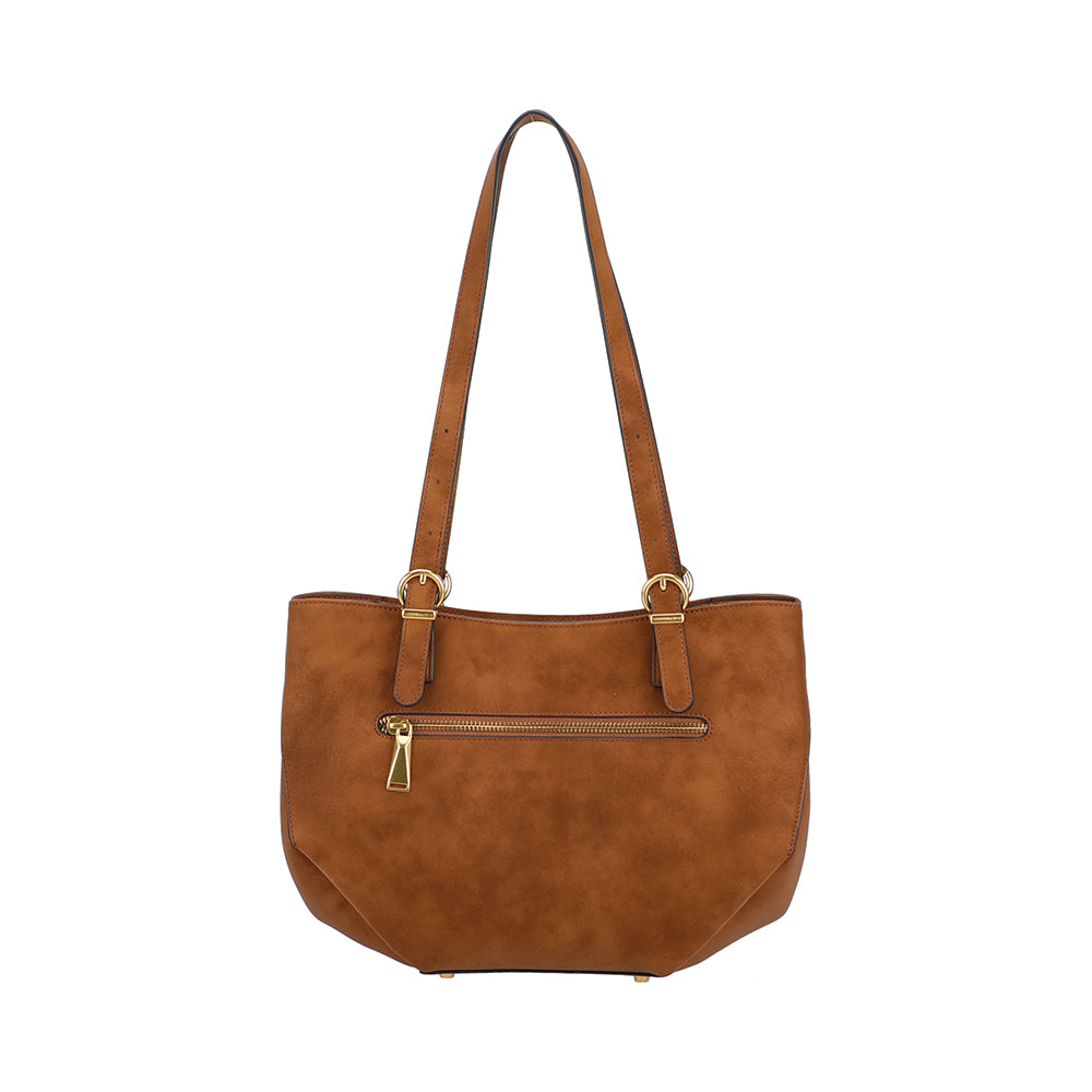 Madelena M tote bag in split leather