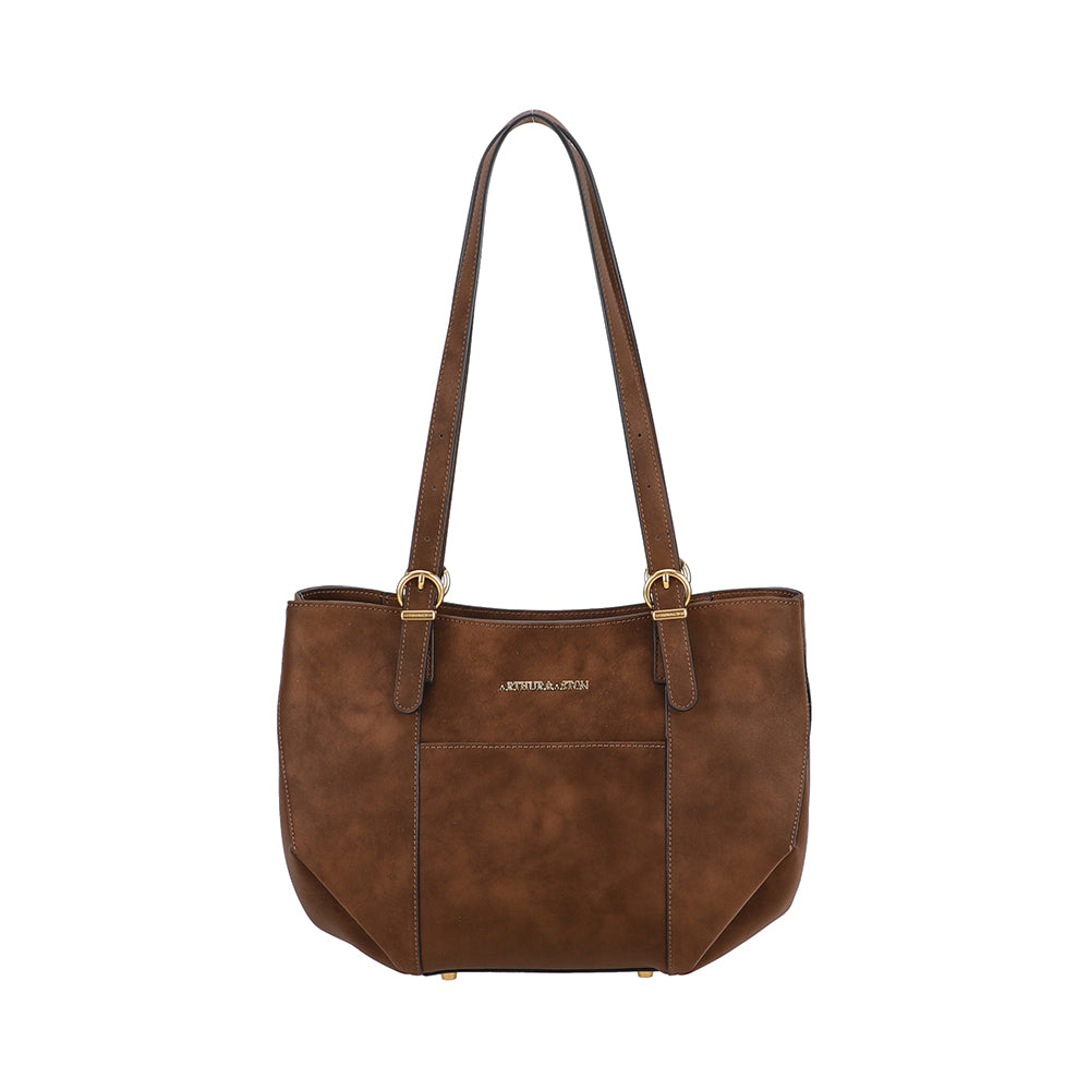 Madelena M tote bag in split leather