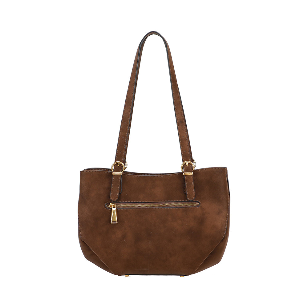 Madelena M tote bag in split leather