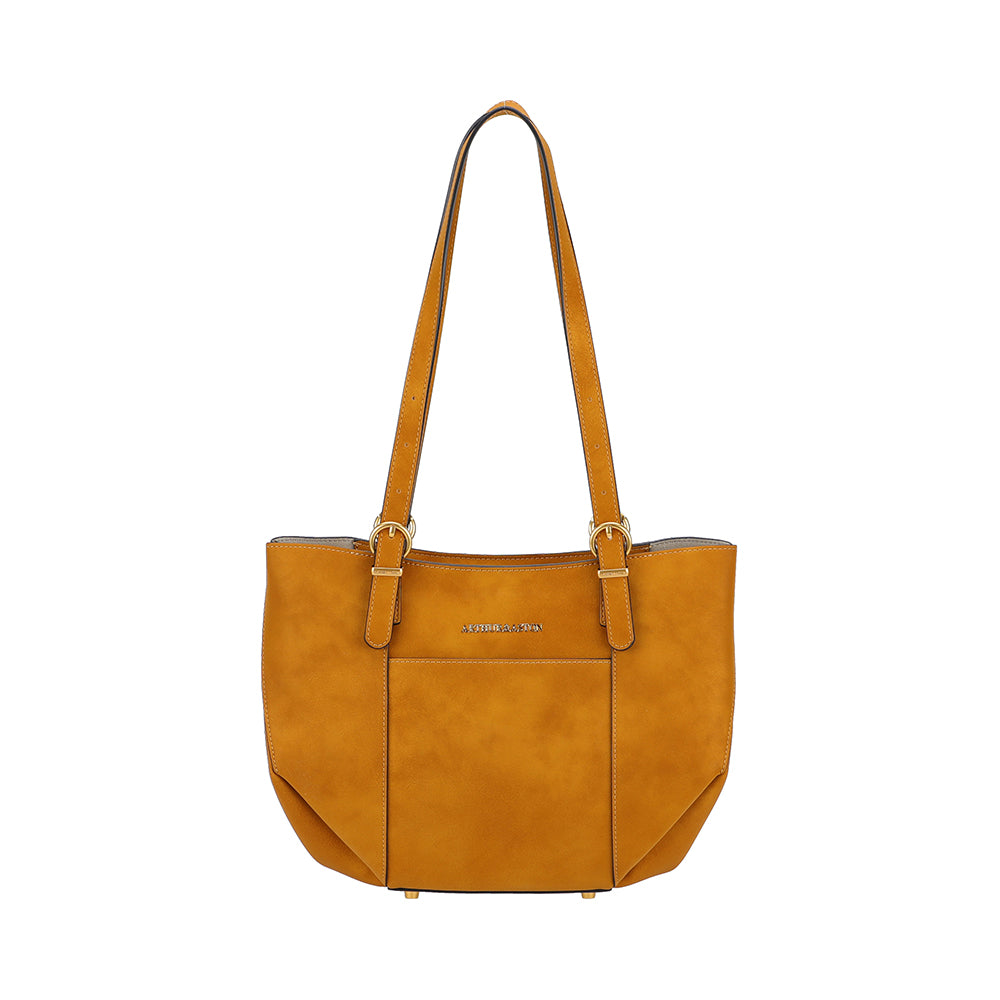Madelena M tote bag in split leather