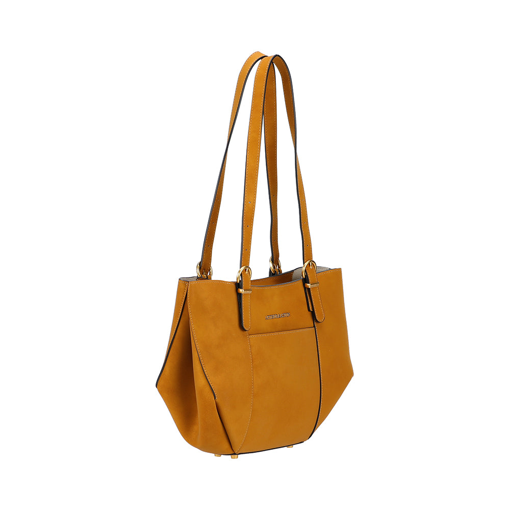 Madelena M tote bag in split leather