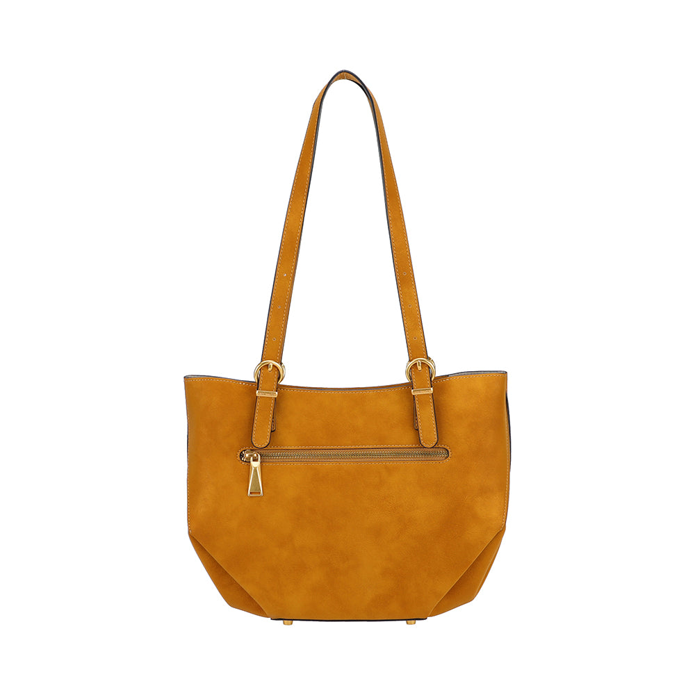 Madelena M tote bag in split leather