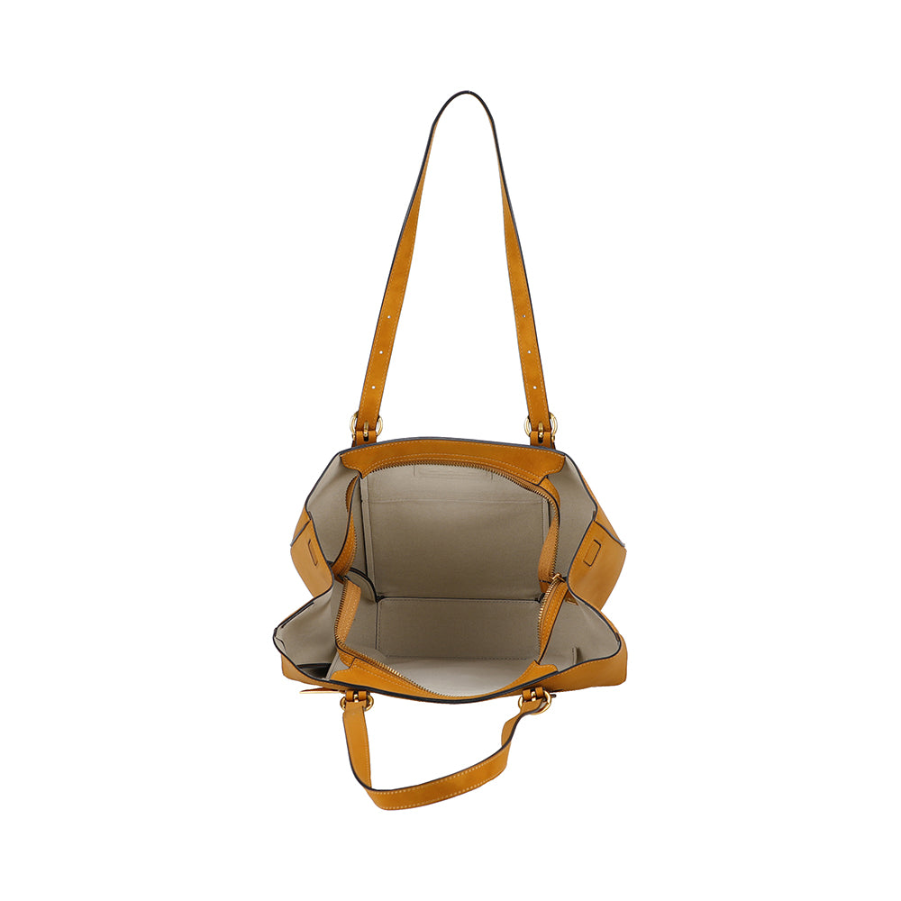 Madelena M tote bag in split leather