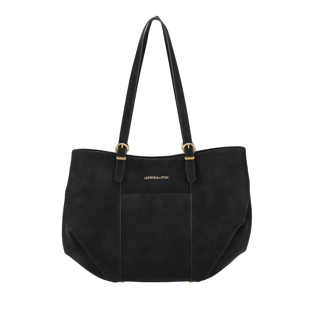 Sac cabas L croûte de cuir Madelena
