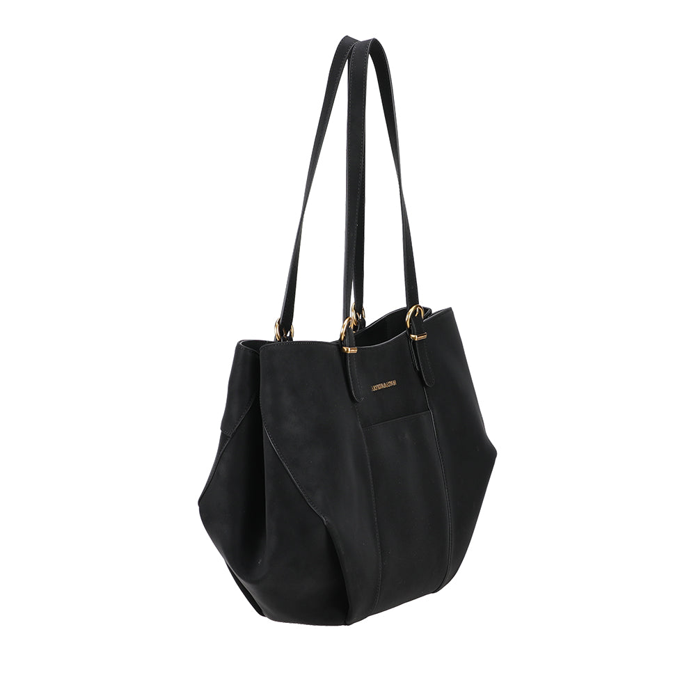 Sac cabas L croûte de cuir Madelena