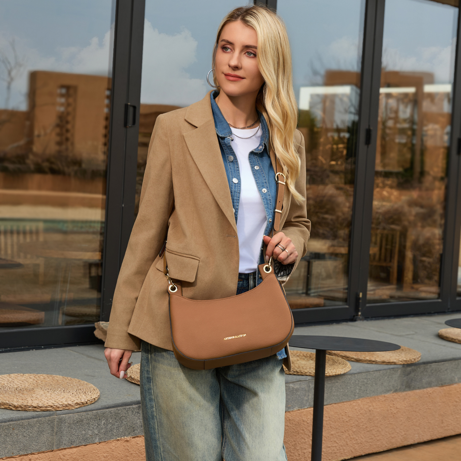 Sac épaule bandoulière Nora cuir