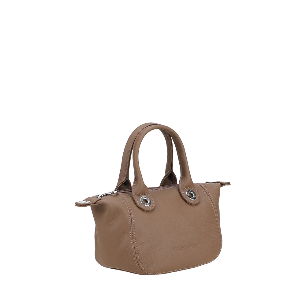 Mini sac cabas Louisa en cuir