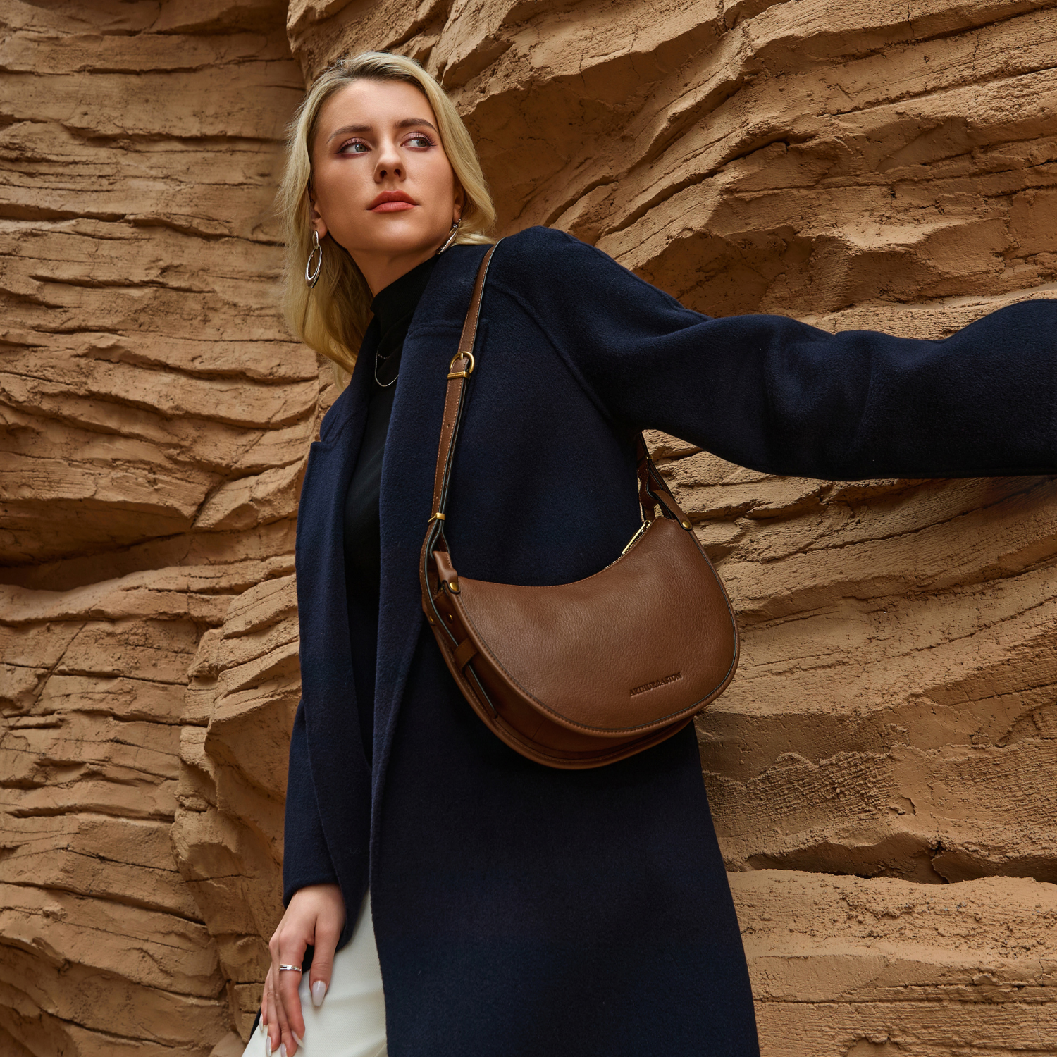 Sac épaule demi-lune Cassidy Cuir