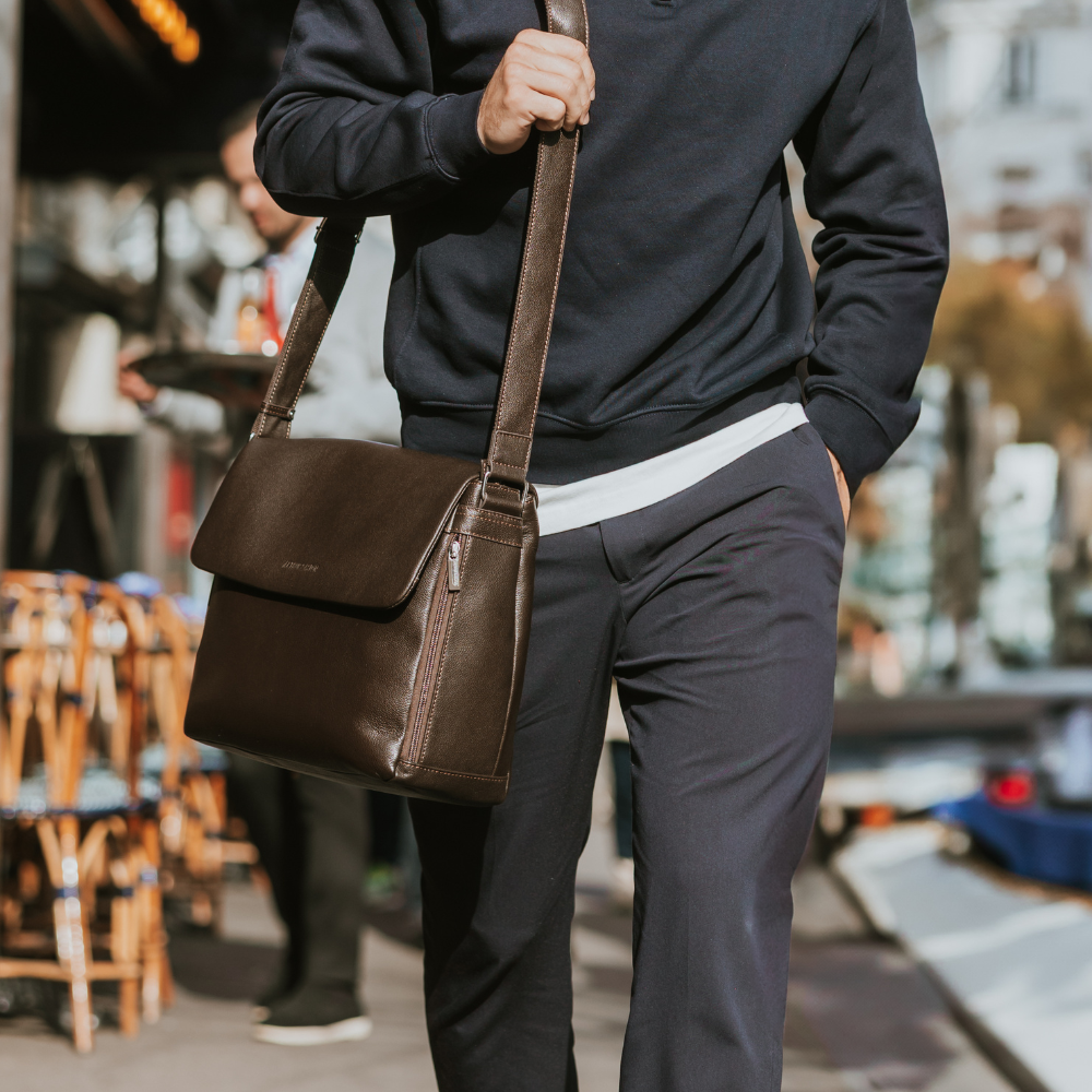 Dorian leather satchel