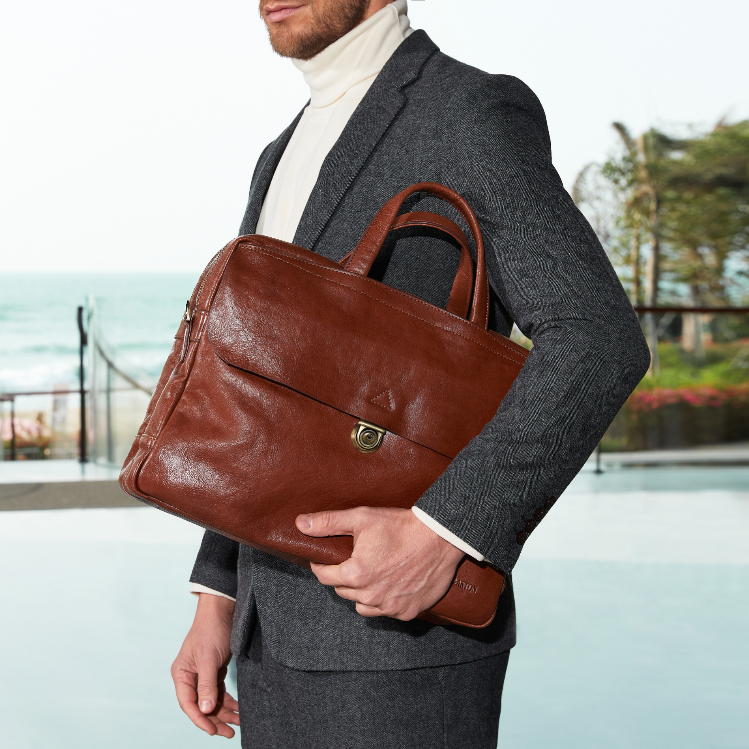 Porte-documents Sergio cuir vachette végétal