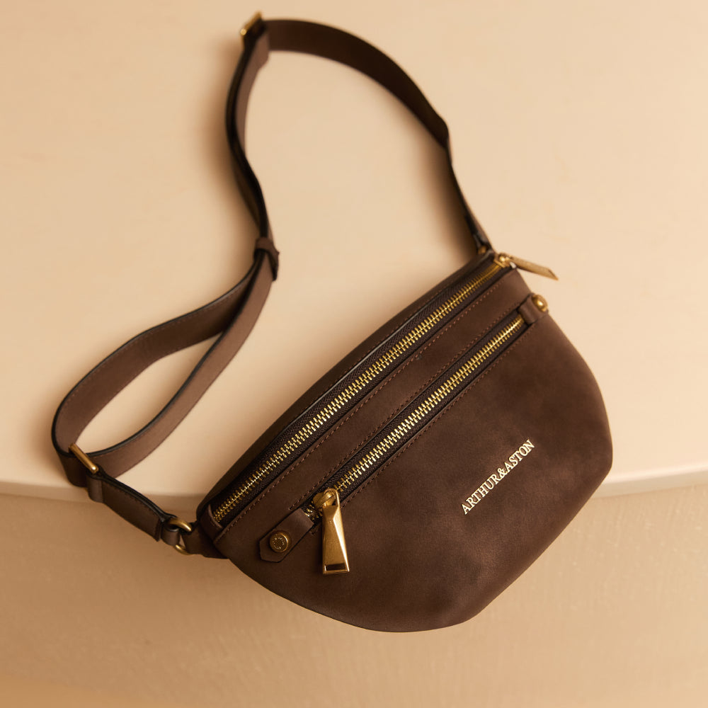 Madelena split leather fanny pack