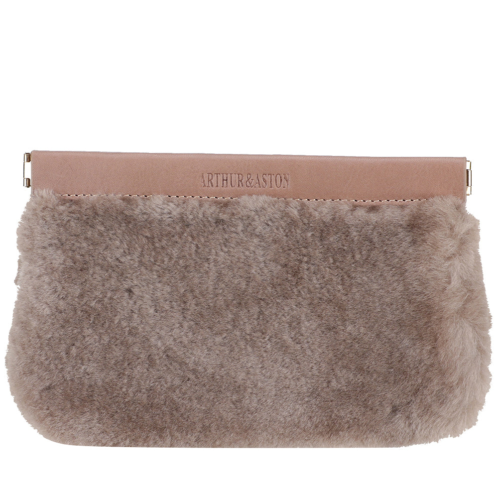 Pochette peau lainée