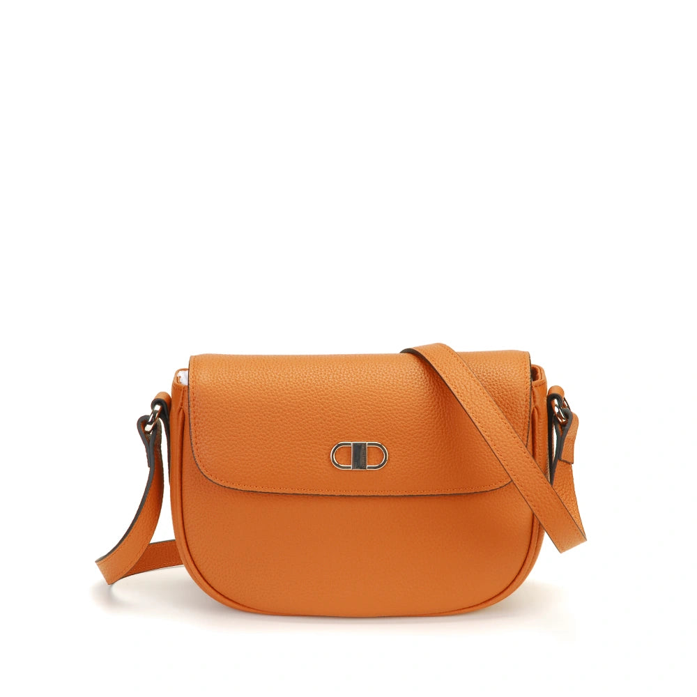 Daphne leather crossbody flap bag
