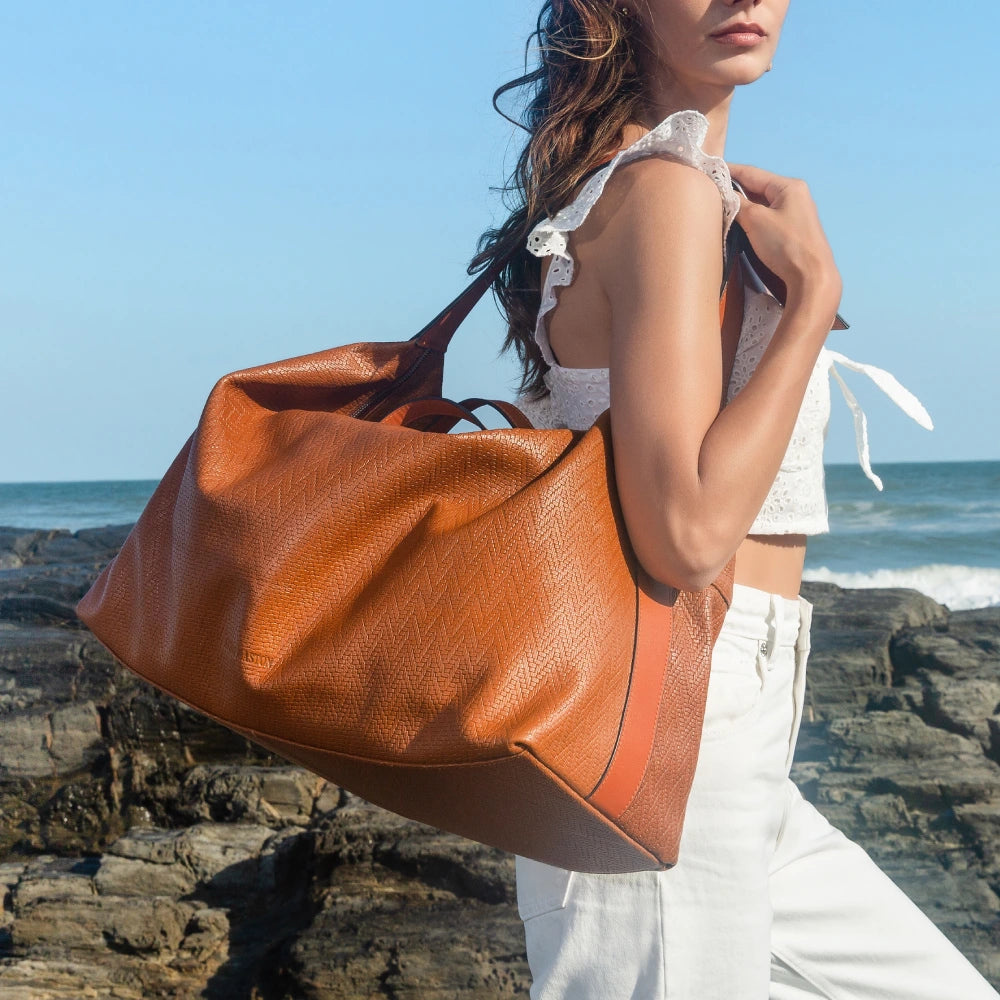 Camille leather travel bag