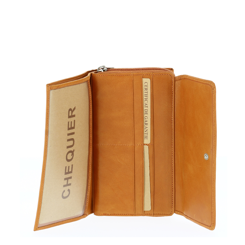Oiled Leather Flap Checkbook Holder Companion