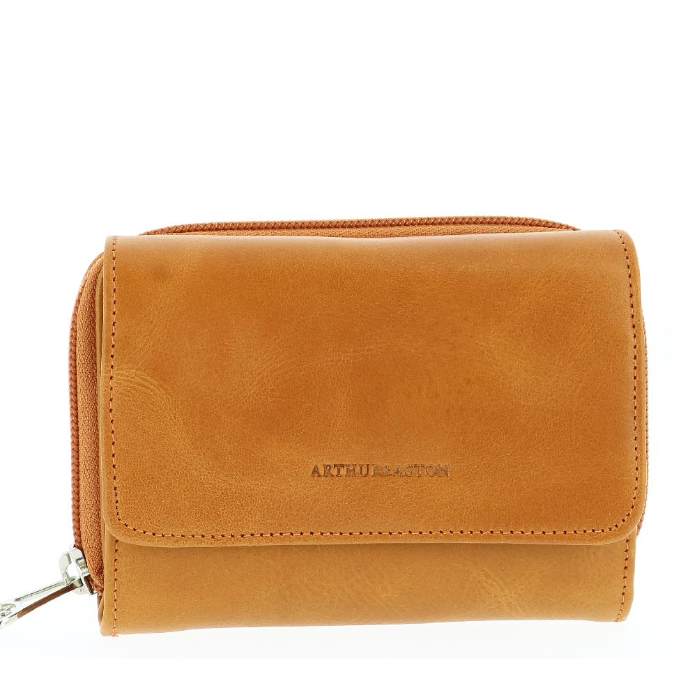 Porte-monnaie et cartes en cuir huilé Rose