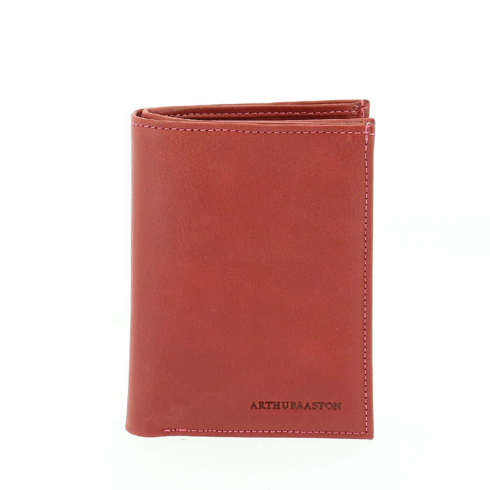 Portefeuille Rose en cuir