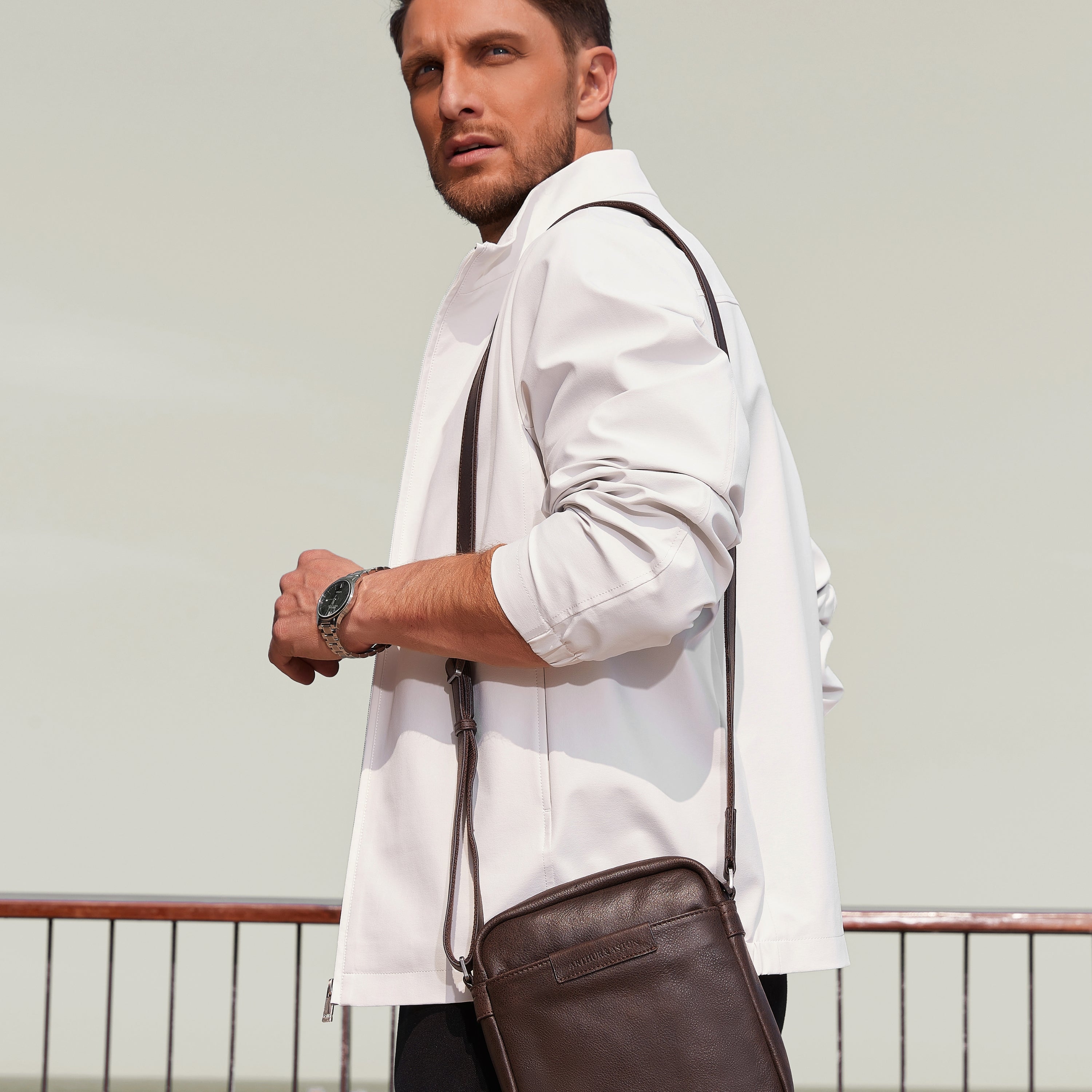 Diego leather medium crossbody bag