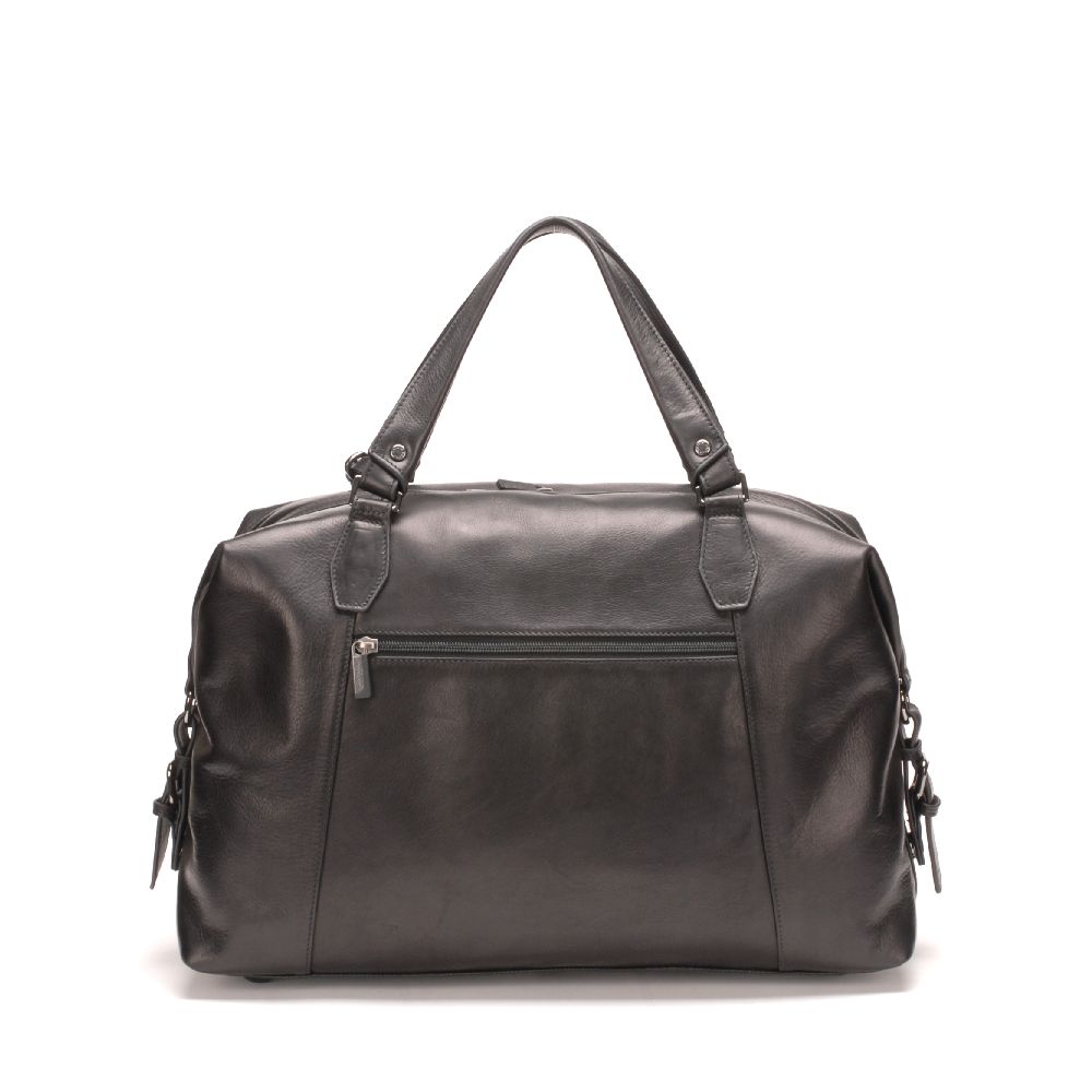 Large travel bag in dipped leather 